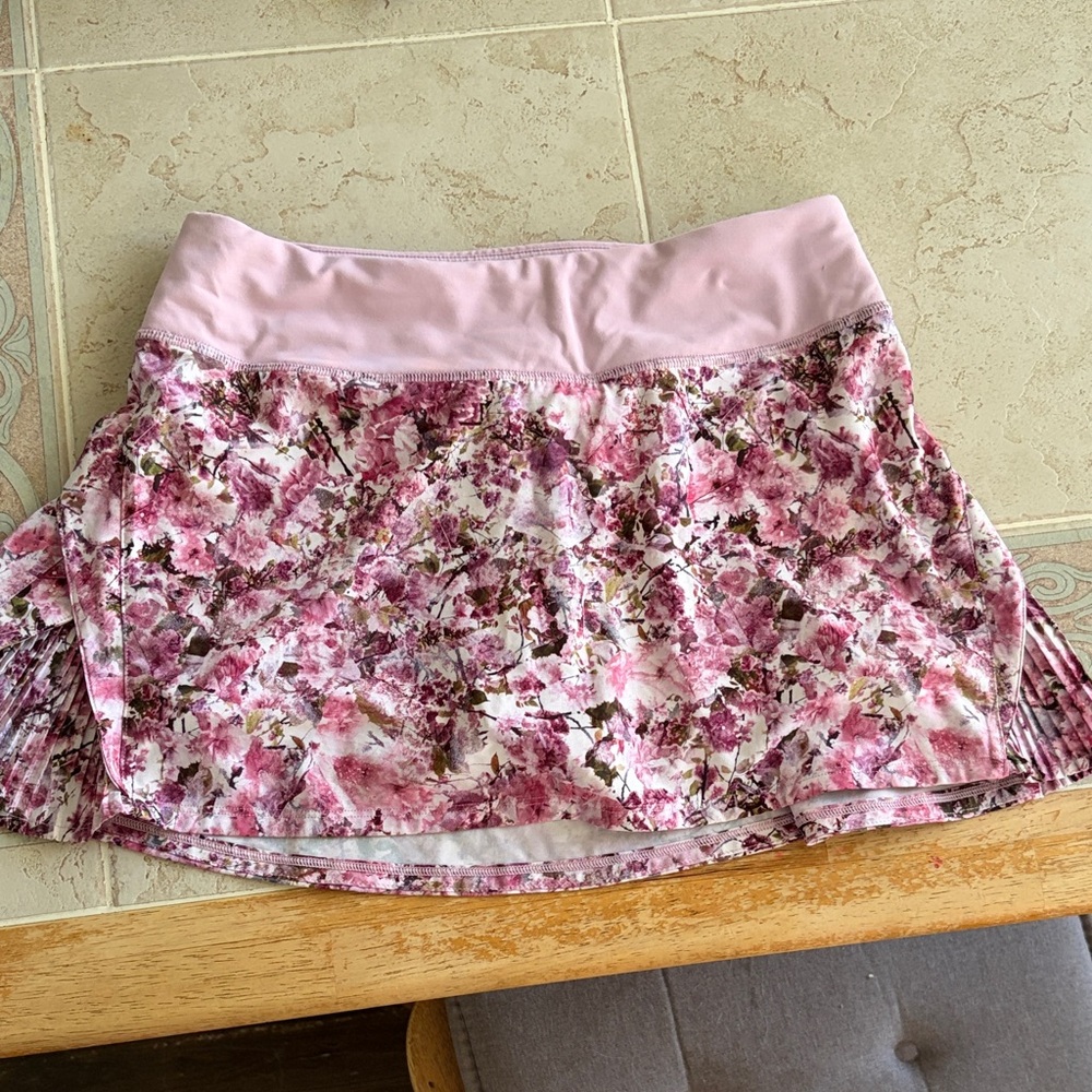 lululemon athletica Floral Pink Mini Skirt